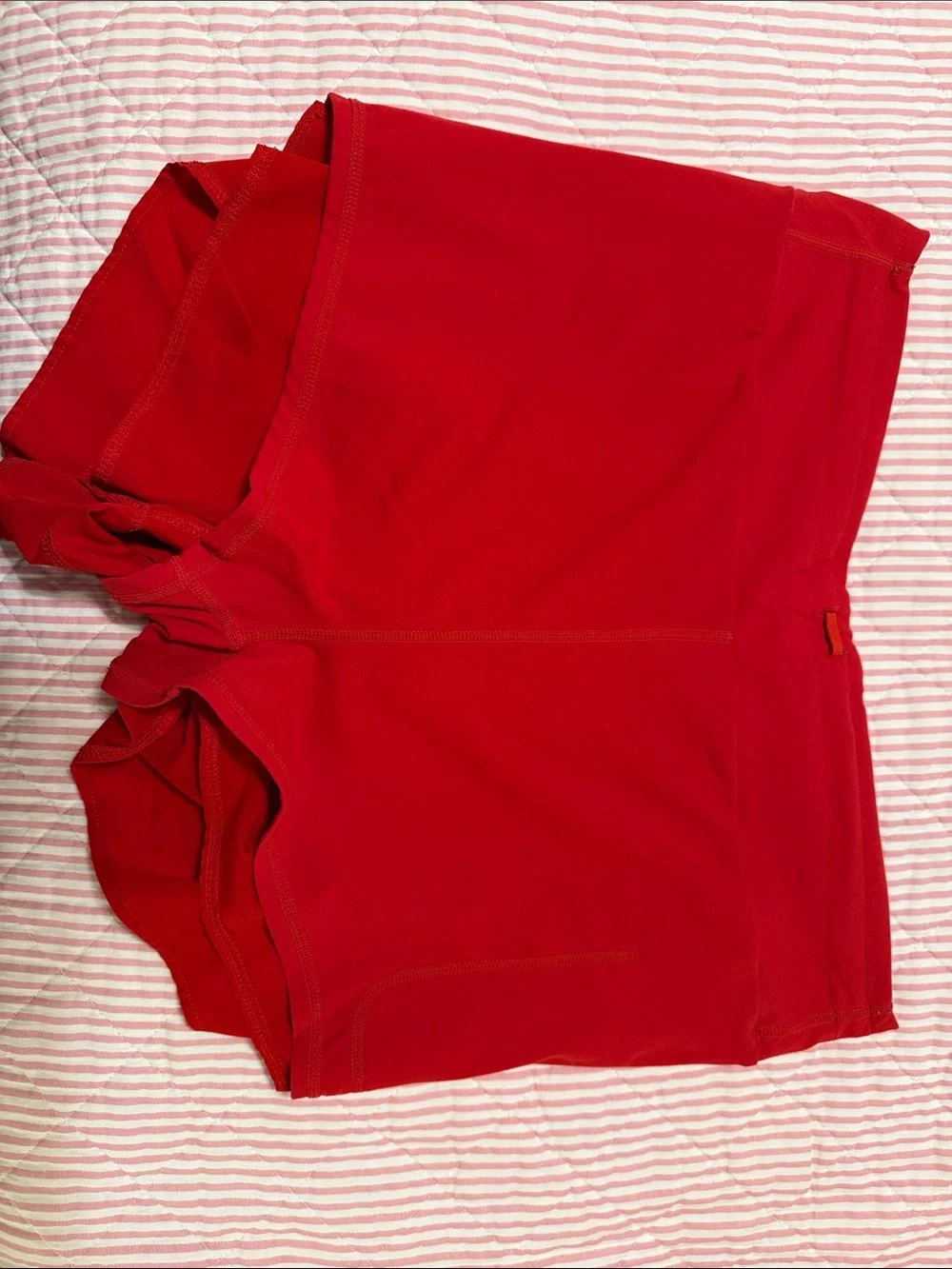 Fabletics Red Athletic Shorts with Wide Waistband - Picture 4 of 8